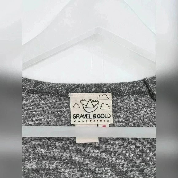 Gravel & Gold Grey Heather Pullover Sweater Size 4 - Picture 2 of 3